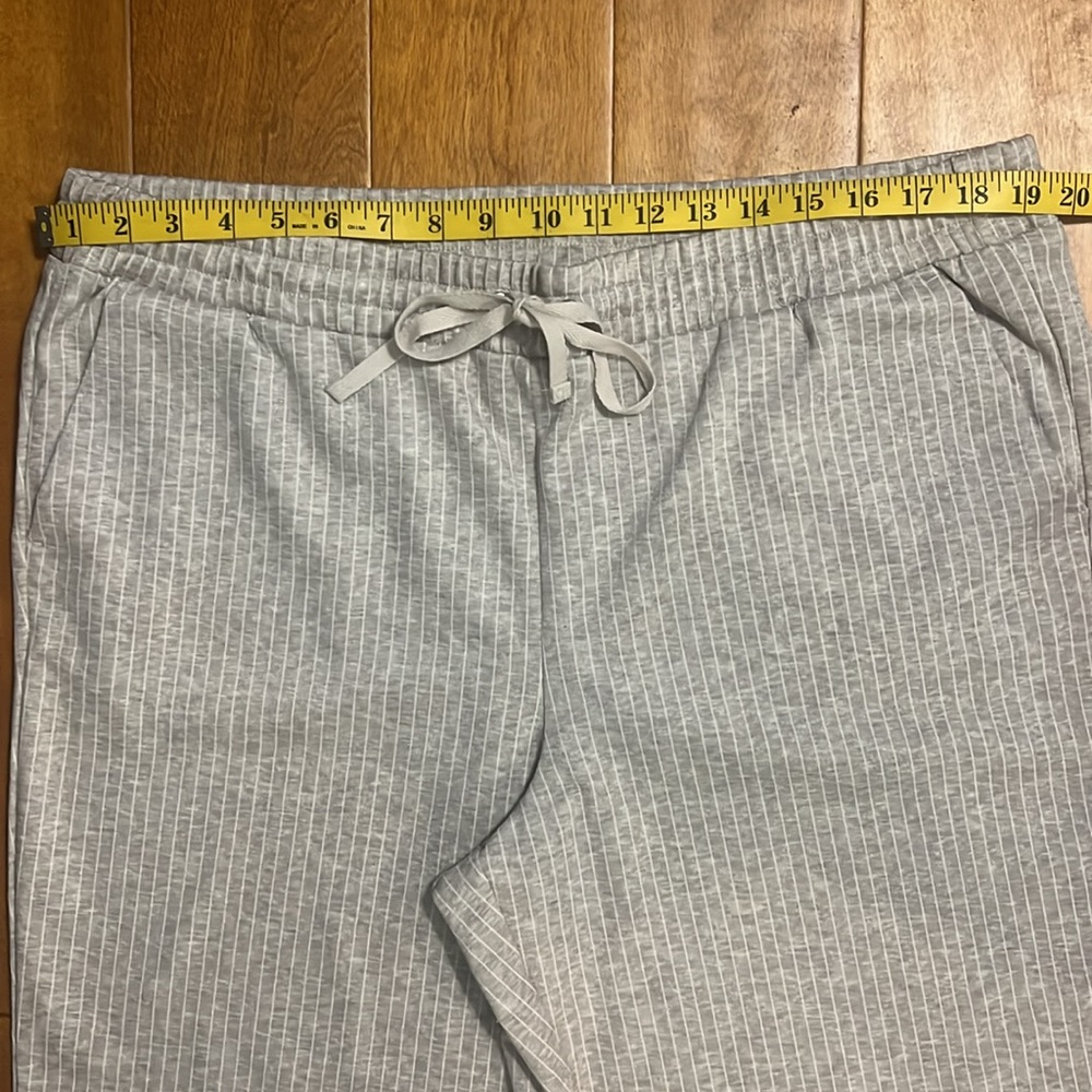 LOFT Light Gray Ribbed Drawstring Lounge Pants - Picture 5 of 11